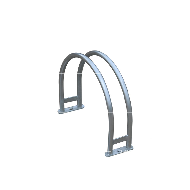 The low type of steel floor bike rack 5000 with fully hot-dip galvanised treatment used for outdoor cycle parking.