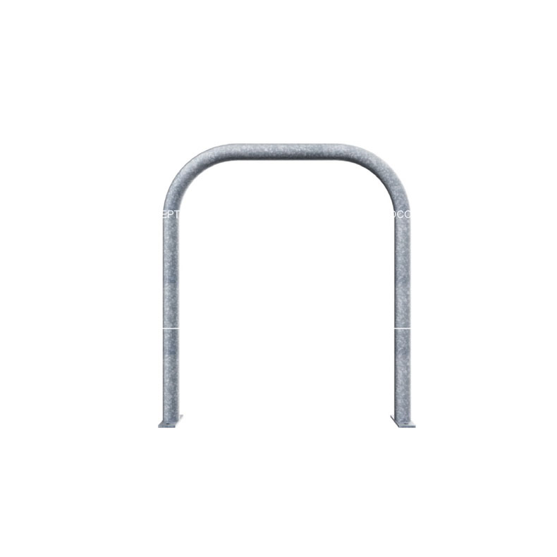 The surface mounted type of steel Sheffield cycle stand with fully hot-dip galvanised surface treatment for bike parking.