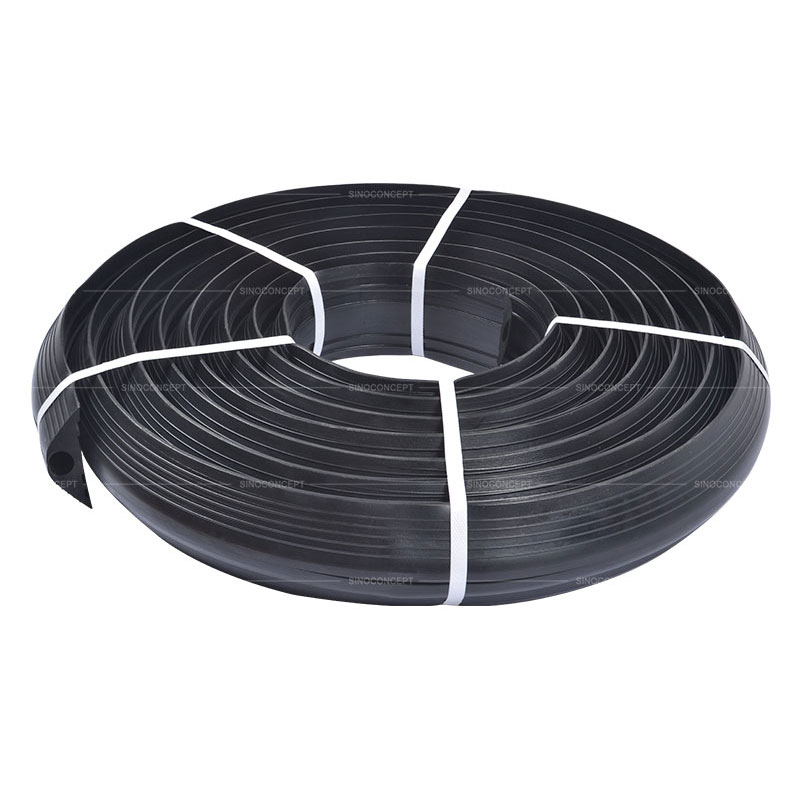 1 channel floor cable cover also called cable protector made of recycled rubber designed to receive one cable for floor cable management