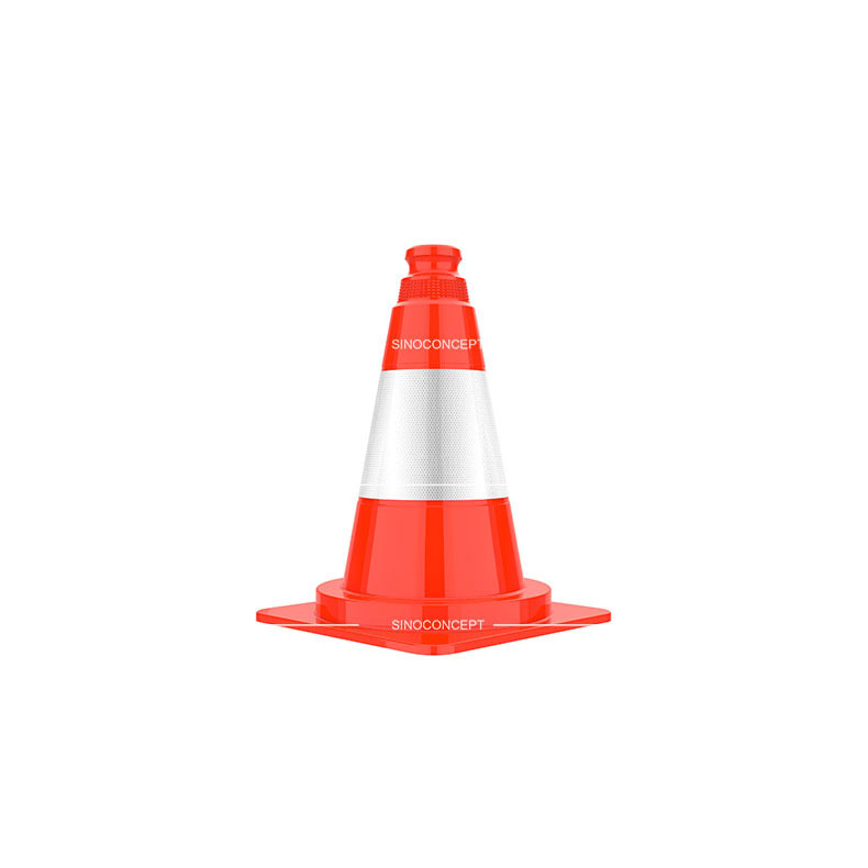 300 mm traffic cone of orange colour also called traffic warning cone made of PVC material as a traffic safety device.