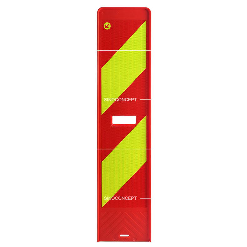 Scandinavian type roadworks beacon also called road beacon pasted with strong anti-UV reflective tapes used as traffic management equipment