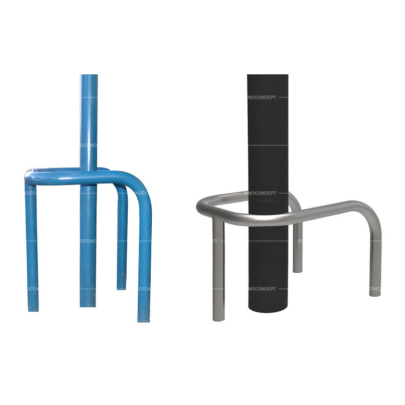 Mild steel pole and column protectors to protect lamp posts, poles, columns or even trees from vehicular accidents.