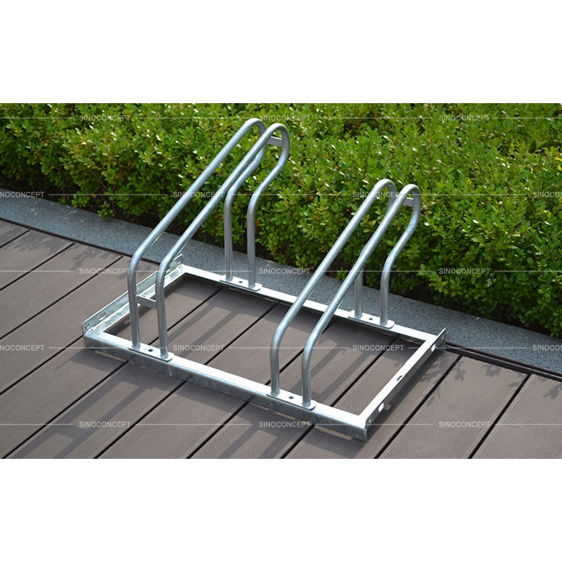 Steel cycle rack 2000 type also called cycle stand with two spaces for outdoor bike parking