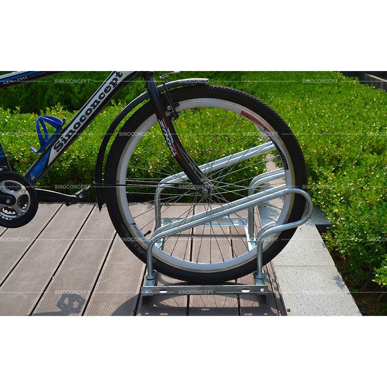 Floor mounted bike rack 2000 also called cycle rack made of steel with hot-dip galvanizing finish for cycle parking function