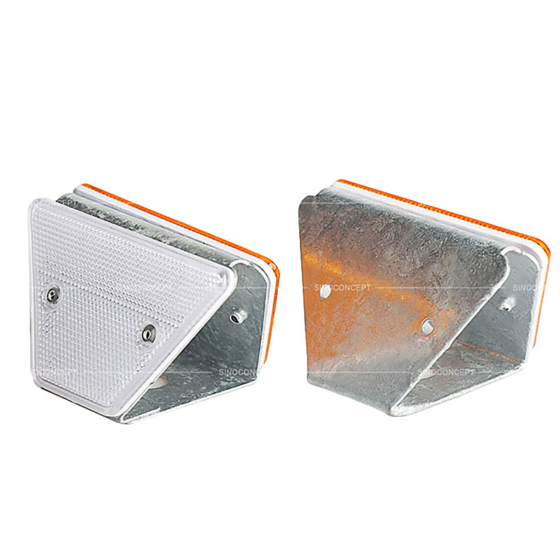 Slip road reflective studs also called single and double-sided slide reflectors used for traffic management purpose